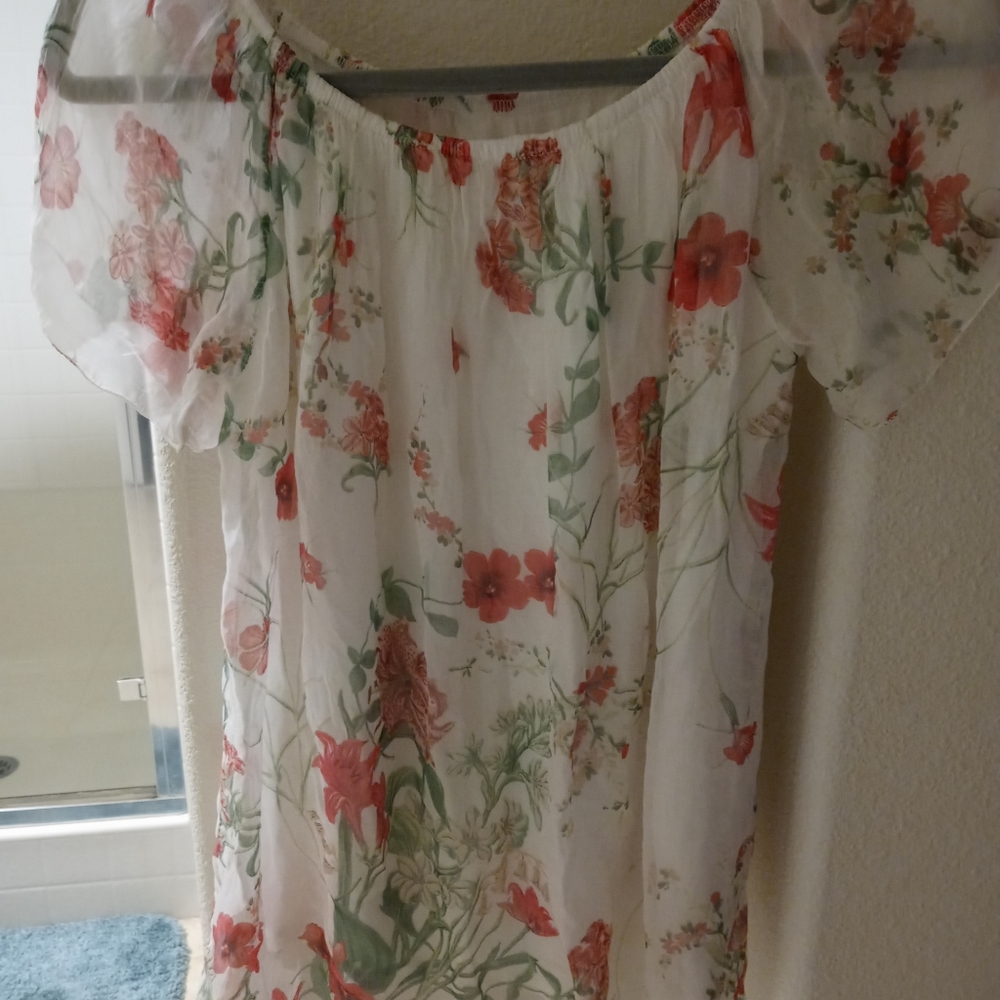 Luisa Ricci Floral Silk Blouse